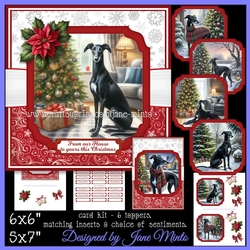 CHRISTMAS BLACK GREYHOUNDS