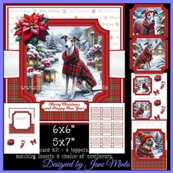 CHRISTMAS TARTAN GREYHOUNDS