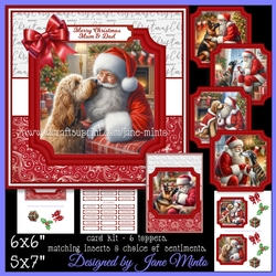 KISSES FOR SANTA - Labradoodle, Greyhound, German Shepherd