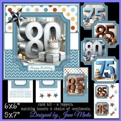 BIRTHDAY NUMBERS 75, 80, 85 for men