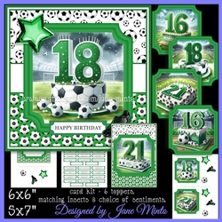 BIRTHDAY AGES 16,18,21 GREEN FOOTBALL
