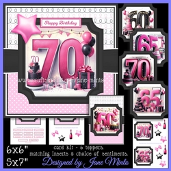 60, 65, 70 PINK & BLACK BIRTHDAY AGES