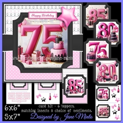 75, 80, 85 PINK & BLACK BIRTHDAY AGES