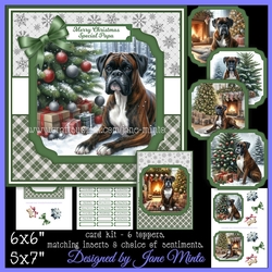 BOXER DOG AT CHRISTMAS - request