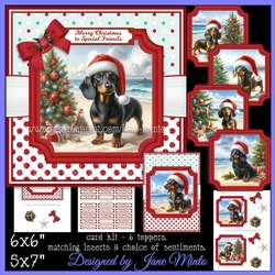 CHRISTMAS BEACH DACHSHUNDS