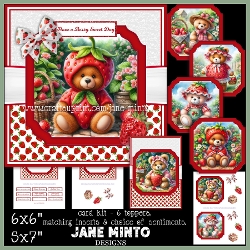 STRAWBERRY BEAR - birthday, mothers day, get well