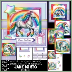 7x7, 5x7, 6x6 - RAINBOW HORSES