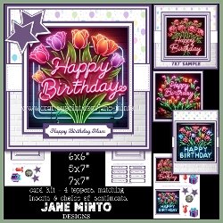 5x7, 7x7, 6x6 - BIRTHDAY FLOWER SIGNS