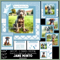 7x7, 5x7, 6x6 - PUPS IN THE GARDEN set 1