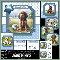 Image of cup1380218_57683 - 7x7, 5x7, 6x6 - PUPS IN THE GARDEN set 2 