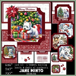 7x7 6x6 5x7 - CHRISTMAS WESTIE