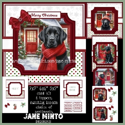Image of cup1383878_57683 - COZY CHRISTMAS LABRADOR 7x7, 6x6, 5x7