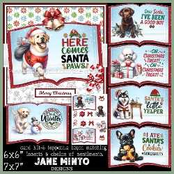 CHRISTMAS DOGS set 1 - 7x7 & 6x6