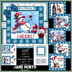6X6 VERY MERRY SNOWMAN