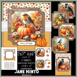AUTUMN BIRDS 6x6 & 5x7