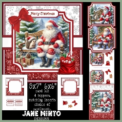SANTA & FRIENDS 6x6 5x7