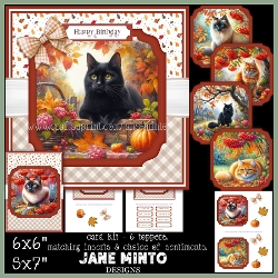 AUTUMN GARDEN CAT 6x6 5x7