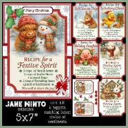 CHRISTMAS RECIPES set 1 - 5x7