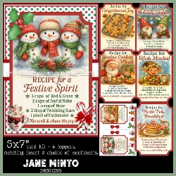 CHRISTMAS RECIPES set 2 - 5x7