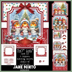 set 1 WISH YOU A MERRY CHRISTMAS 6x6 5x7