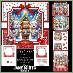 SET 3 - WE WISH YOU A MERRY CHRISTMAS 6x6 5x7