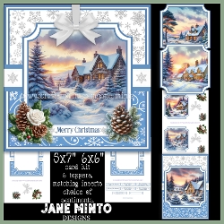 WINTER COTTAGE 6x6 5x7