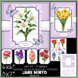 PRETTY FLOWERS 5x7 6x6
