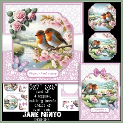 CHERRY BLOSSOM ROBINS 6x6 5x7