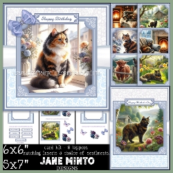 TORTOISESHELL CATS 5x7 6x6