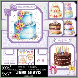 5x7 6x6 BIRTHDAY CAKE toppers