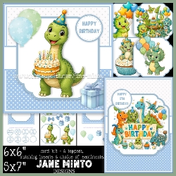 DINO BIRTHDAY 5x7 6x6