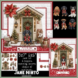 decoupage - CHRISTMAS DOOR DOGS