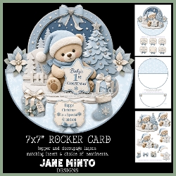 BABYS FIRST CHRISTMAS - BOY rocker card