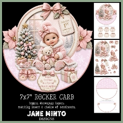 cup1456527_57683 - BABYS FIRST CHRISTMAS - GIRL rocker card
