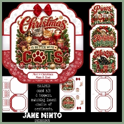 CHRISTMAS CATS shaped card