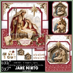 NATIVITY 5x7 6x6 - 4 toppers