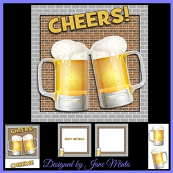 BEER birthday card - CHEERS! 