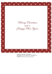 8X8 INSERT FOR CHRISTMAS - RED BORDER AND HEARTS