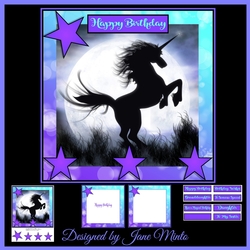 UNICORN MOON quick card mini kit