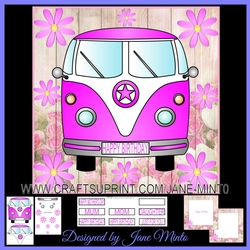 FLOWER POWER CAMPER VAN 8X8 MINI KIT