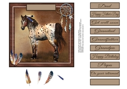 INDIAN HORSE TOPPER - A4 SHEET