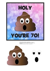 HOLY **** YOURE 70! pink/blue