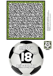 18th - FOOTBALL TOPPER WITH AGE - QUICK CARD 