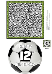 12th - FOOTBALL TOPPER WITH AGE - QUICK CARD 