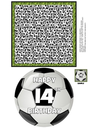 14th - FOOTBALL TOPPER WITH AGE - QUICK CARD