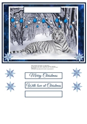 CHRISTMAS SNOW TIGER A5