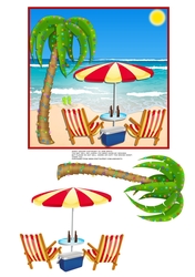CHRISTMAS beach scene