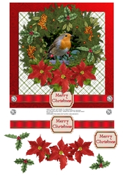 CHRISTMAS ROBIN WREATH