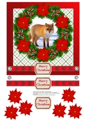 FOX CHRISTMAS WREATH