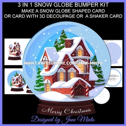 SNOW GLOBE SHAPED CARD 3 in 1